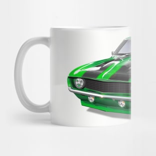 Chevy Camaro Muscle Car 1969 Green Mug